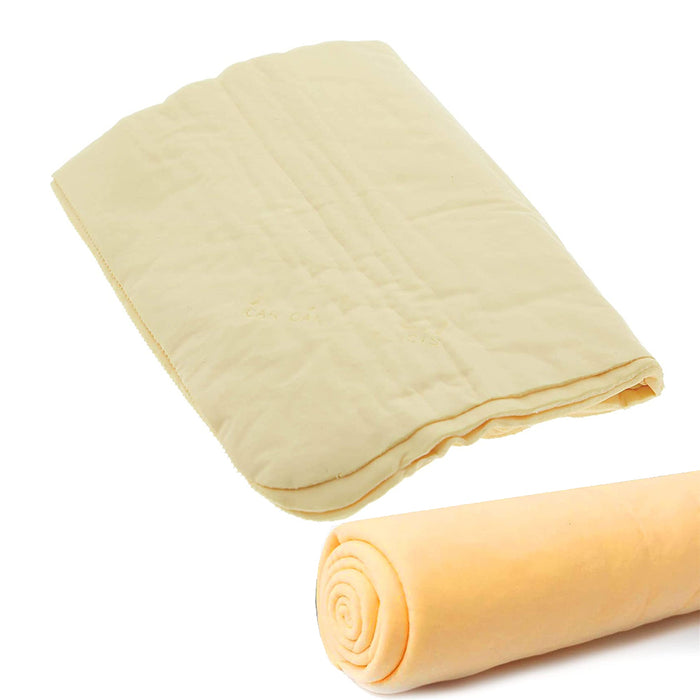 AllTopBargains 1 Car Wash Chamois Shammy Towel Synthetic Super Absorbent Drying Cloth Wipe Auto, Yellow
