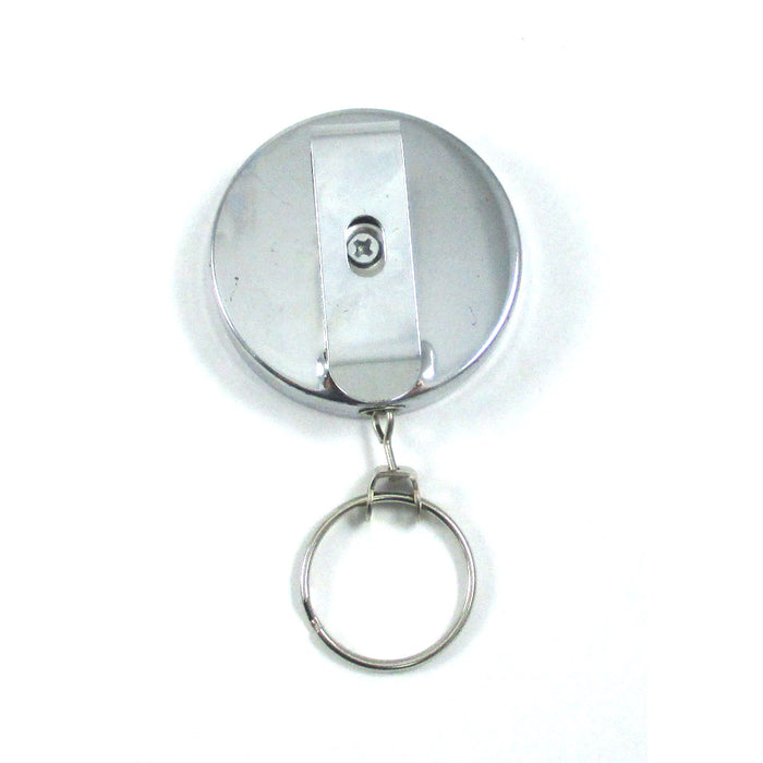 Heavy Duty Retractable 2" Pull Reel Key Chain Retractable Chain Belt Clip ID New