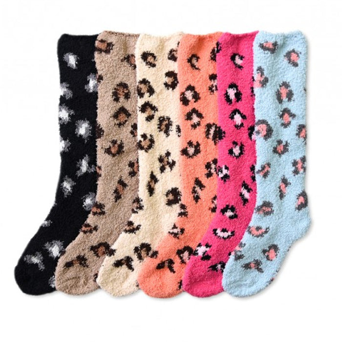 3 Pairs Women Girl Winter Socks Cozy Fuzzy Slipper Long Knee High Warm Soft 9-11