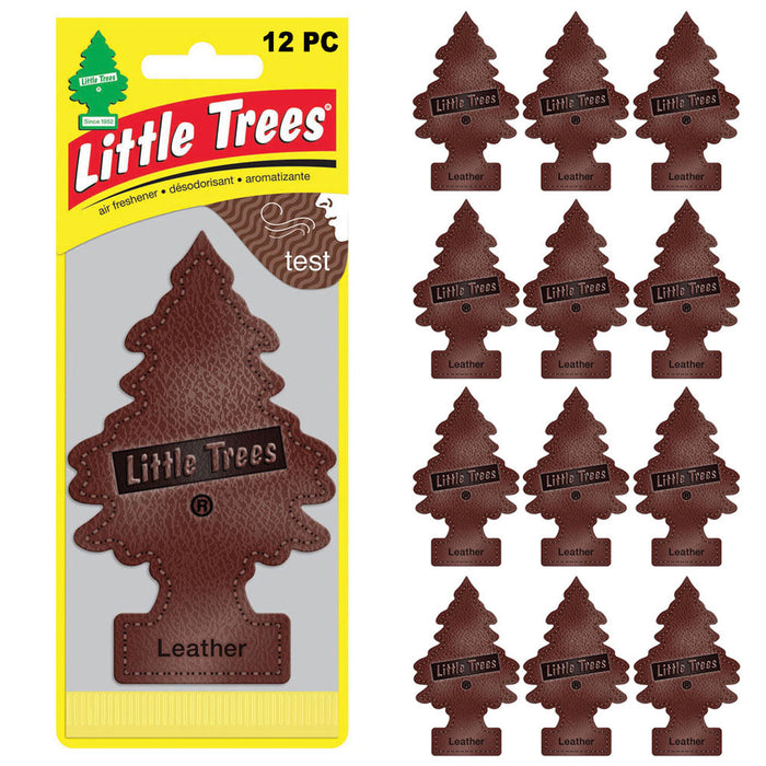 12 Little Trees Leather Scent Car Air Freshener Car Auto Office Home Hanging