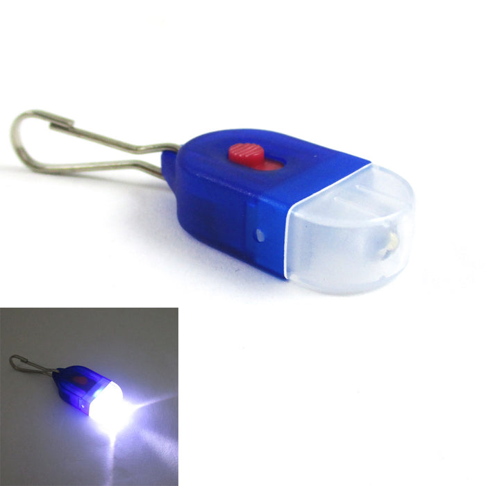 3 Mini Key Chain Flashlight Zipper Pull With LED Clip On Light Bright Torch Hook