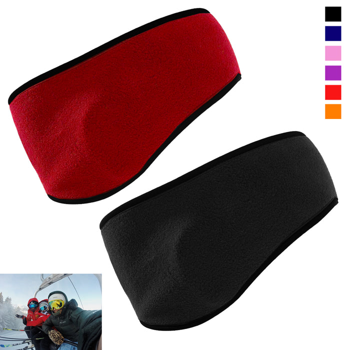 2X Head Band Ear Warmers Mens Womens Winter Fleece Soft Stretch Muffs Ski Sports