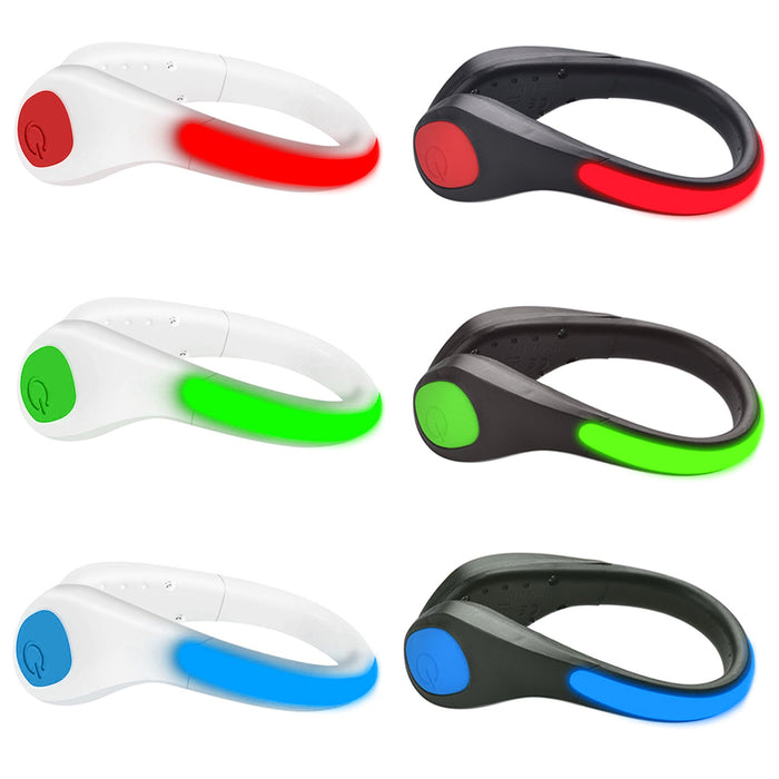 2pc LED Shoe Clip Light High Visibility Reflective Safety Night Running Gear