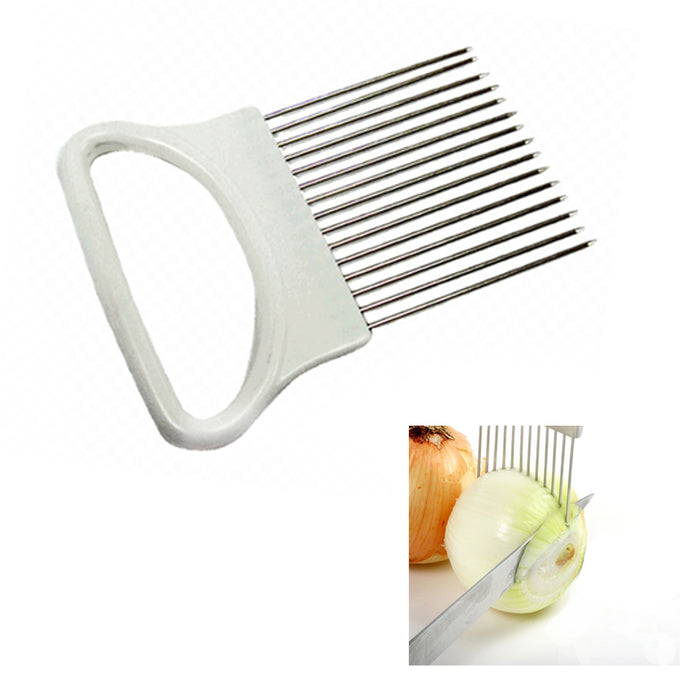 Stainless Steel Onion Slicer Vegetable Tomato Holder Cutter Kitchen To —  AllTopBargains