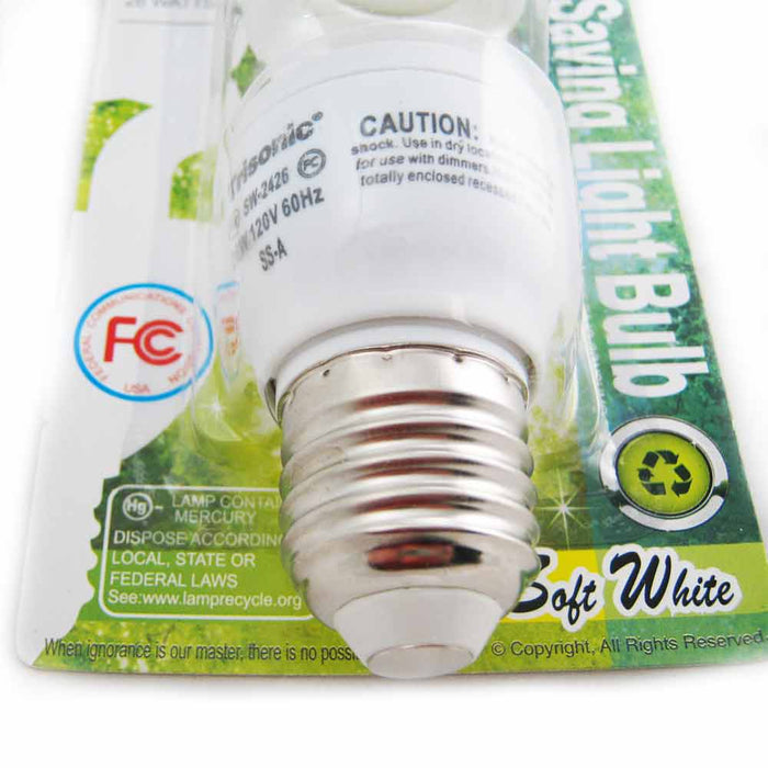 18 Pc Light Bulbs CFL 26W 125 Watt Energy Saving Soft White Fluorescent Lighting