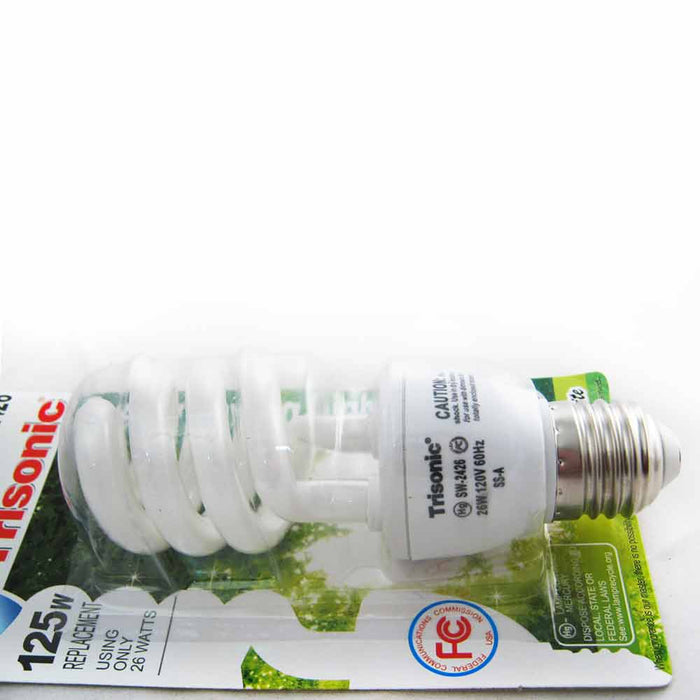 18 Pc Light Bulbs CFL 26W 125 Watt Energy Saving Soft White Fluorescent Lighting