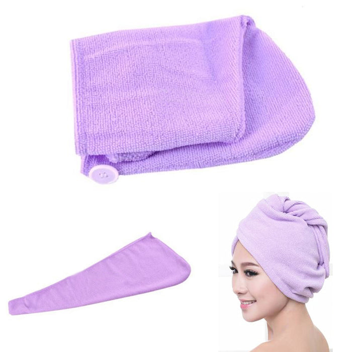 2 Quick Dry Twist Hair Turban Towel Microfiber Hair Wraps Bath Towel Cap Hat Spa