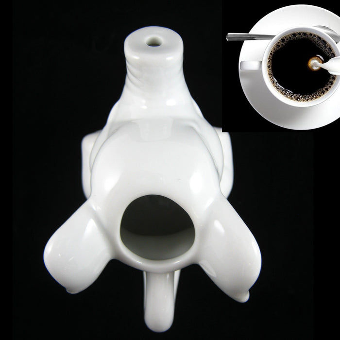 Ceramic Elephant Half Pint Creamer Milk Carton Cup Coffee Water Drink Pitcher !