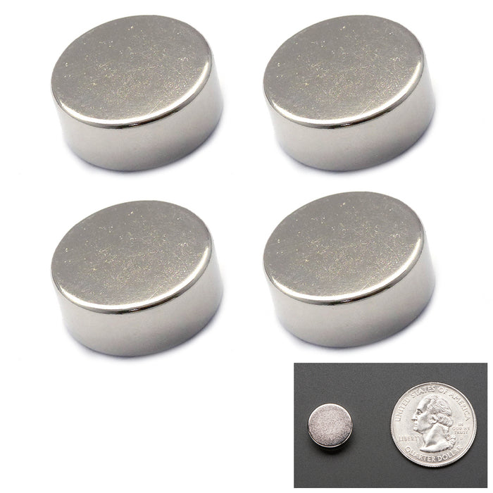 4 Super Strong Disc Magnets 1/2" 5mm Rare Earth Neodymium 8 LB Strength Round US