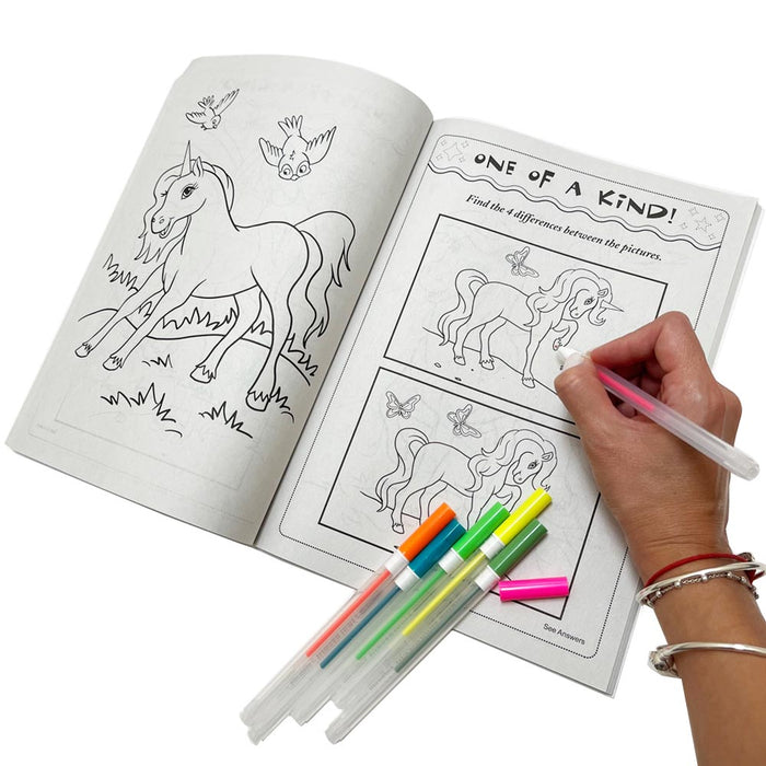 2 Unicorn Coloring Activity Book Kids Girls Unicorns Magical Children Party Gift