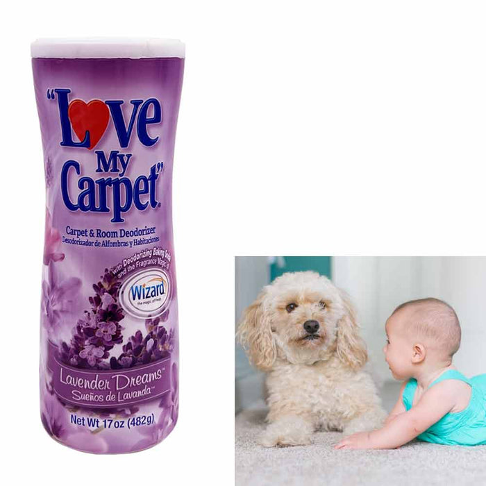 Love My Carpet 2 In 1 Carpet & Room Odor Eliminator Powder Freshener Lavender