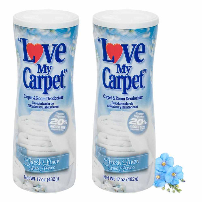 2 Bottles Fresh Linen Deodorizer Love My Carpet Room Pet Odor Eliminator 34oz