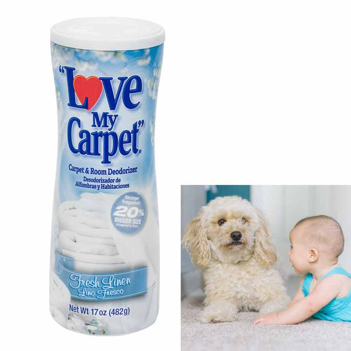 2 Bottles Fresh Linen Deodorizer Love My Carpet Room Pet Odor Eliminator 34oz