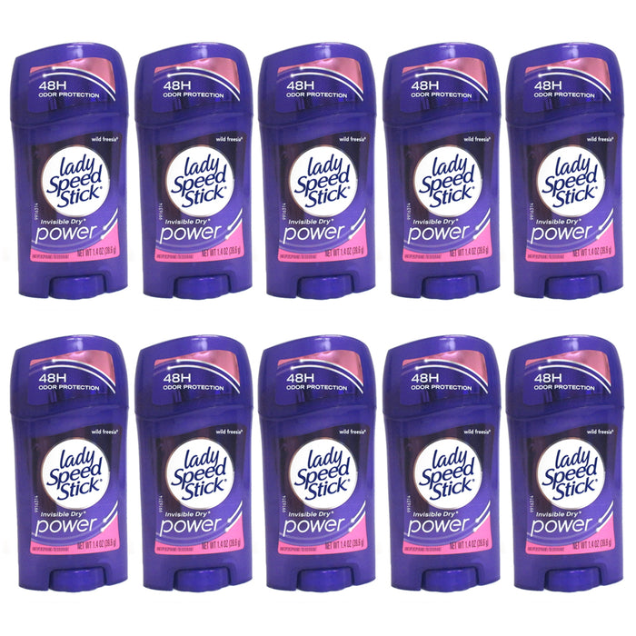 10 Lot Lady Speed Stick Antiperspirant Deodorant 48 Hour Protection Wild Freesia