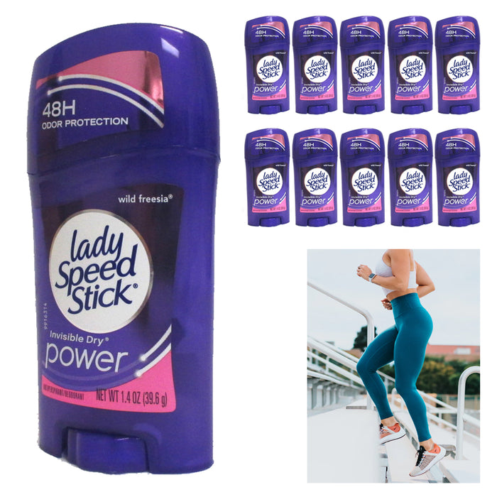 10 Lot Lady Speed Stick Antiperspirant Deodorant 48 Hour Protection Wild Freesia