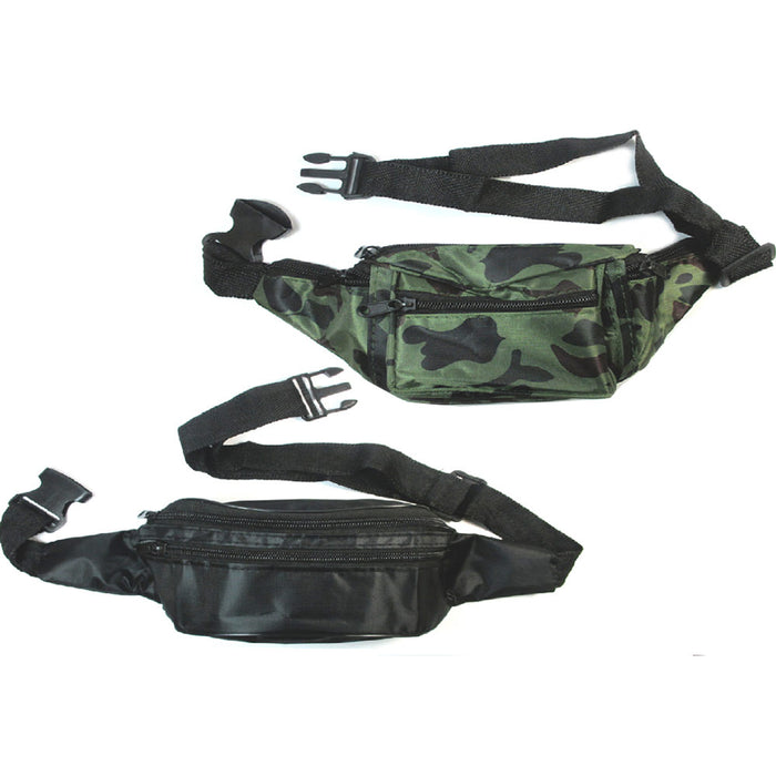 3X Fanny Pack Travel Utility Bag Waist Pouch Belt Hip Adjustable 3 Pocket Sports