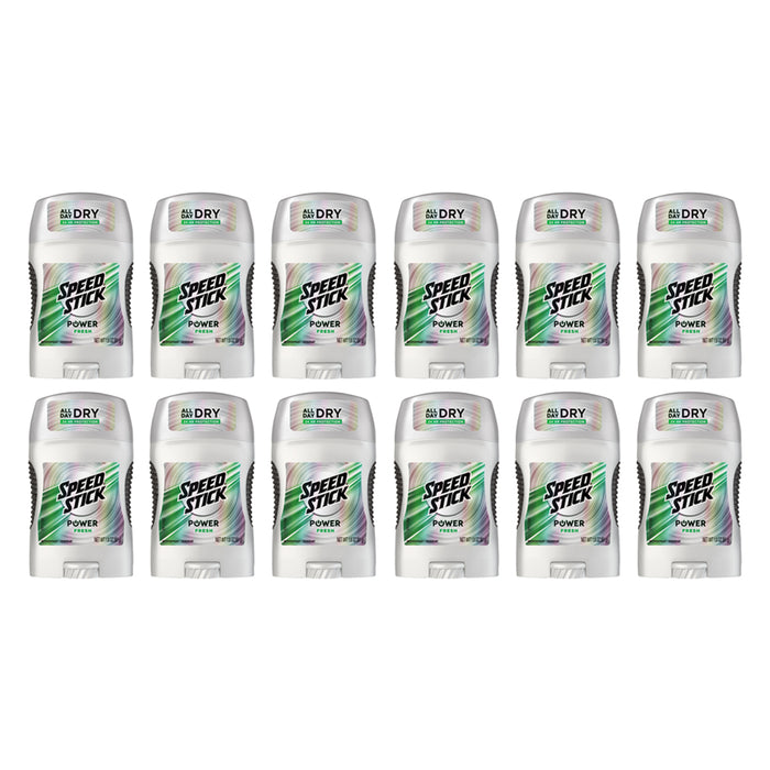 12 Pack Speed Stick Men Deodorant Sport High Endurance Clean Fresh Solid Comfort