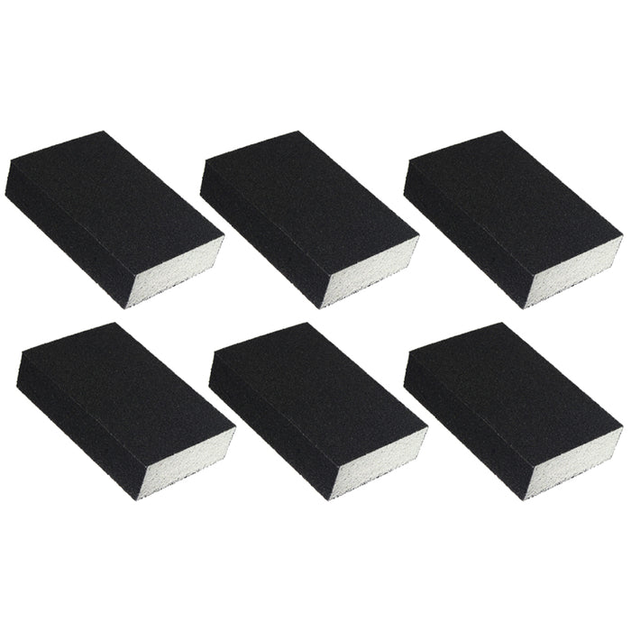 6X Foam Sanding Blocks Polishing Flexible Pads Wet Dry Sponge Double Sided Tools