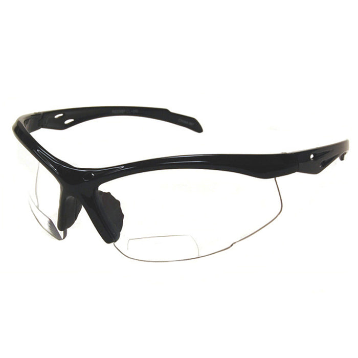 Bifocal Reader Performance Protective Safety Glasses Clear Lens +2.00 Magnifiers