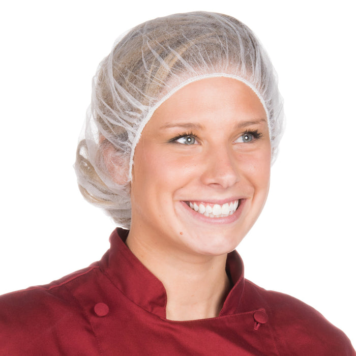 100Pc Disposable Hair Net Bouffant Caps 21" Non Woven Medical Nurse Labs Kitchen