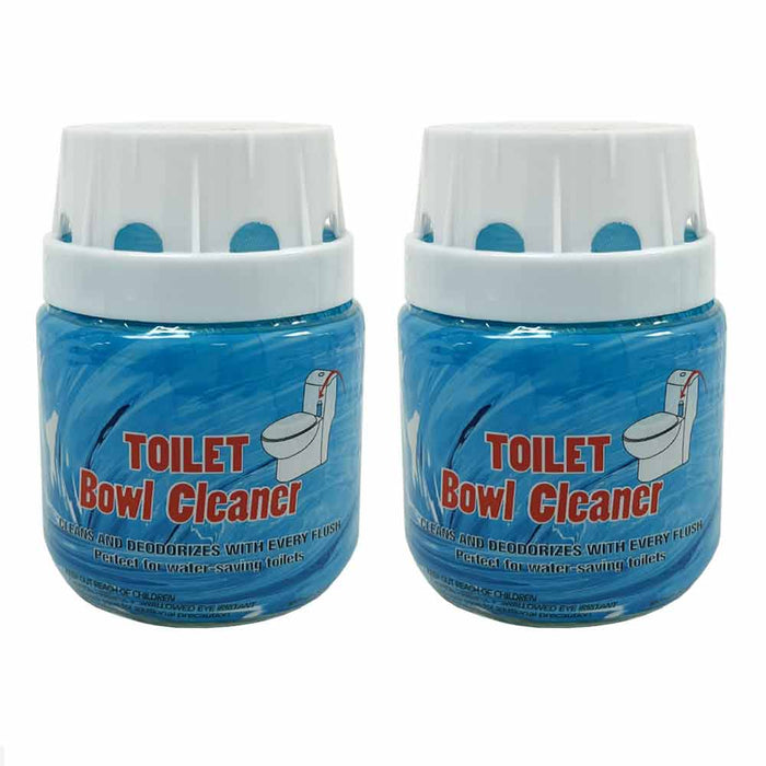 2 Pack Toilet Bowl Cleaner Jar Deodorizer Long Last Fights Stains Bathroom 16oz