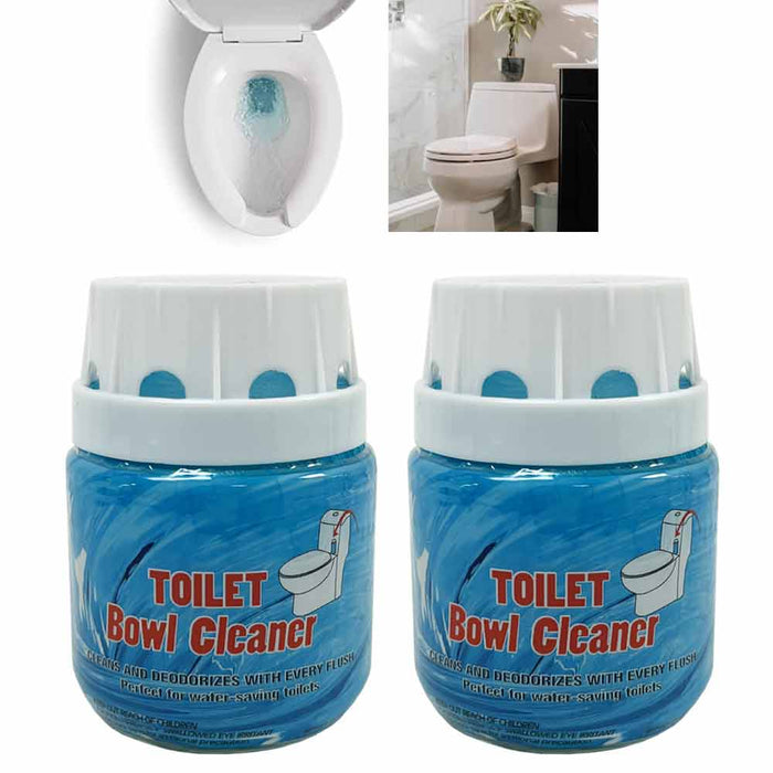 2 Pack Toilet Bowl Cleaner Jar Deodorizer Long Last Fights Stains Bathroom 16oz