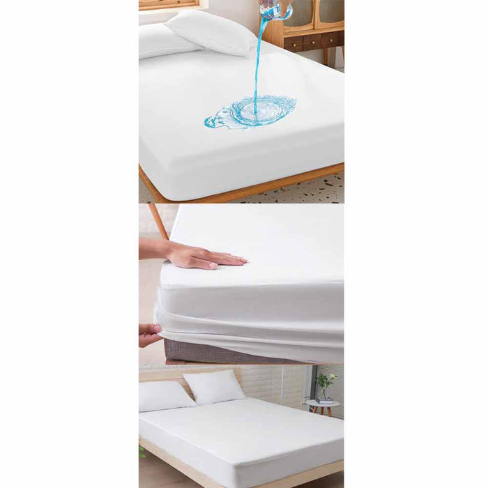 2 Premium Queen Size Mattress Soft Protect Waterproof Fitted Bed Cover Anti Dust