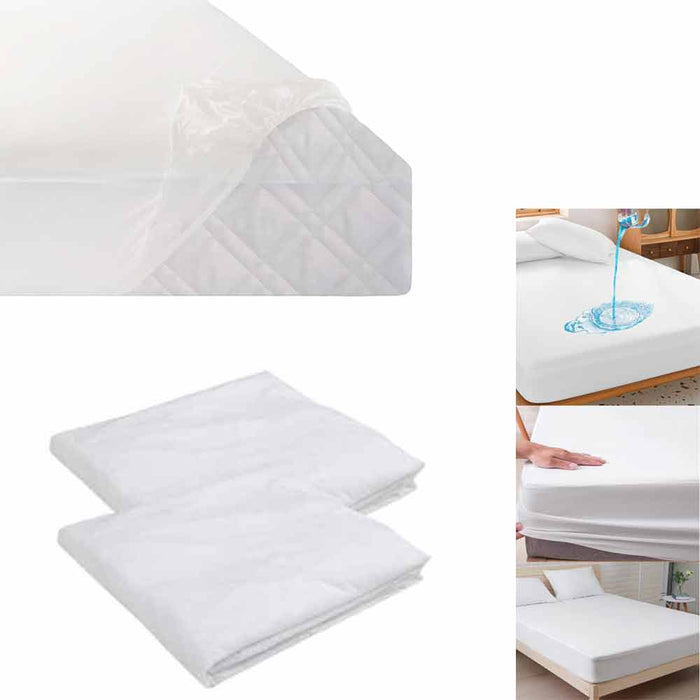 2 Premium Queen Size Mattress Soft Protect Waterproof Fitted Bed Cover Anti Dust