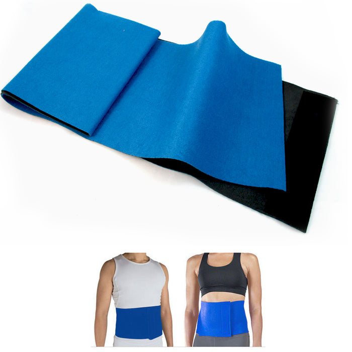 2 Pc Sweat Waist Trimmer Wrap Women Men Belly Belt Trainer Band Slim Abdominal