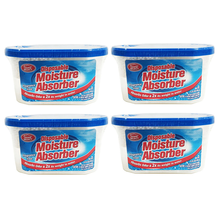 4 Packs Moisture Absorber Fragrance Free Room Odor Eliminator Closet 6.35oz Home