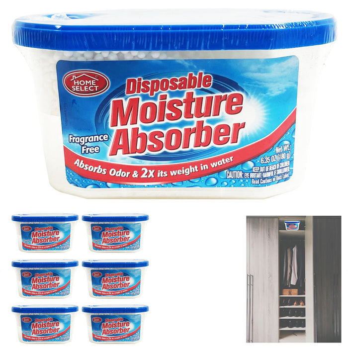 6 Dehumidifier Disposable Moisture Absorber Damp Trap Mold Closet Fresh Air Home