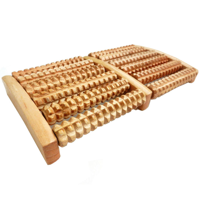 10 Raw Wooden Wood Roller Foot Massager Stress Relief Pain Health Therapy Relax