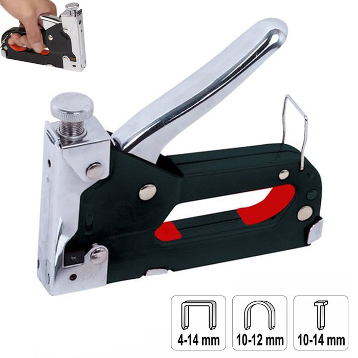 Heavy Duty 3 in 1 Hand Staple Gun Tacker Wood Upholstery Staples Nail Carpentry