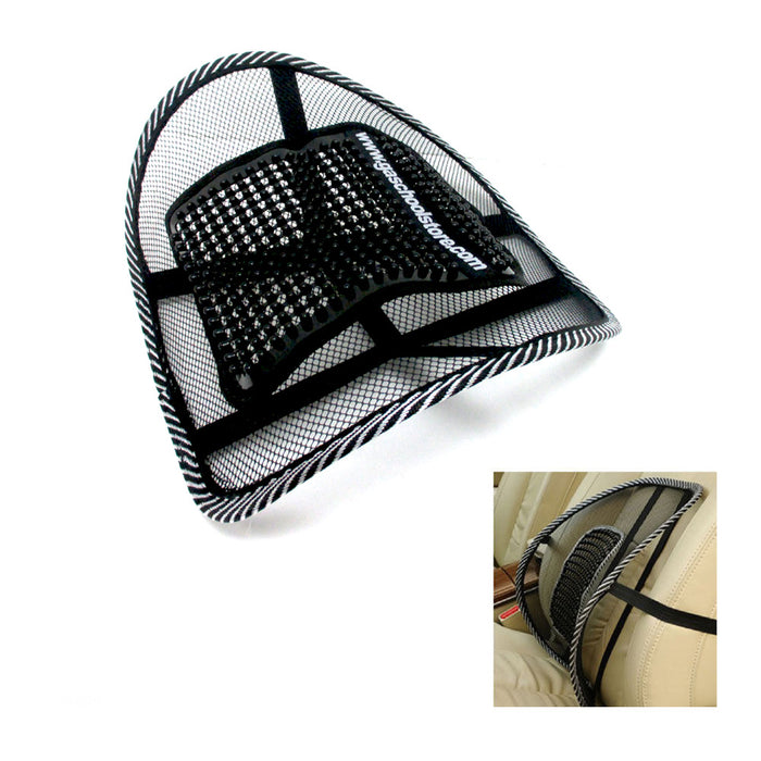 Mesh Lumbar Back Brace Support Office Home Car Seat Chair Cushion Cool Black New