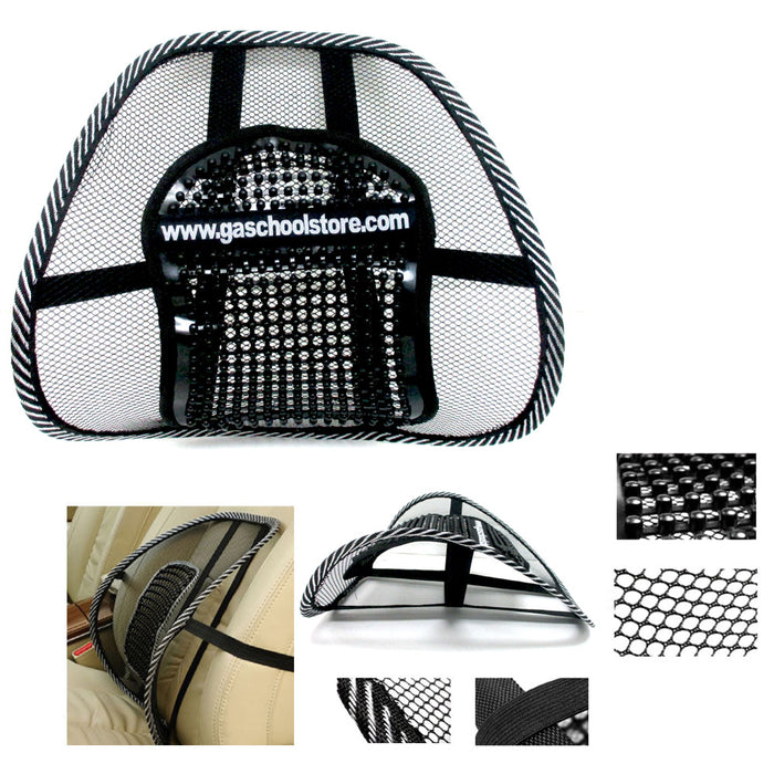 Mesh Lumbar Back Brace Support Office Home Car Seat Chair Cushion Cool Black New