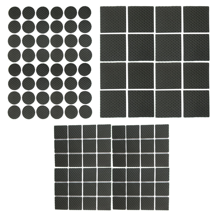 112 Heavy Duty Self Adhesive Pads Furniture Chair Floor Scratch Protectors Black