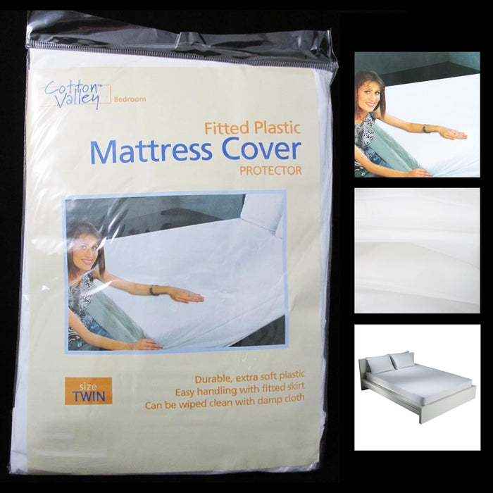 12 pcs Twin Size Fitted Mattress Cover Vinyl Waterproof  Allergy Dust Protector