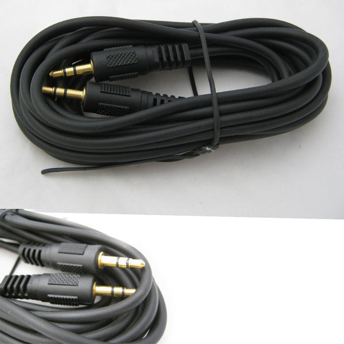 12 FT CAR AUDIO 3.5MM JACK AUX AUXILIARY CABLE IPOD MP3 AUDIO MALE PLUG ADAPTER