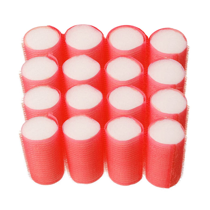 16 Medium Cling Foam Hair Rollers Curls Waves Soft Cushion Curlers Styling 1.3"