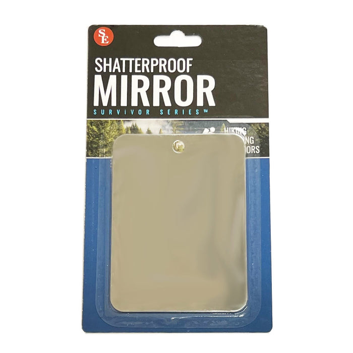 Shatterproof Signal Mirror Compact Lightweight Hiking Camping Outdoor Emergency