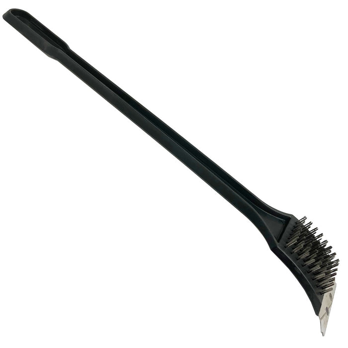 1 BBQ Grill Brush Scraper for Barbeque Steel Bristles Long Handle Heavy Duty