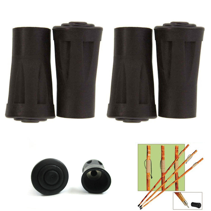 4 Reinforced Rubber Tips End Cap Hammers Trekking Pole Hiking Walking Stick Cane