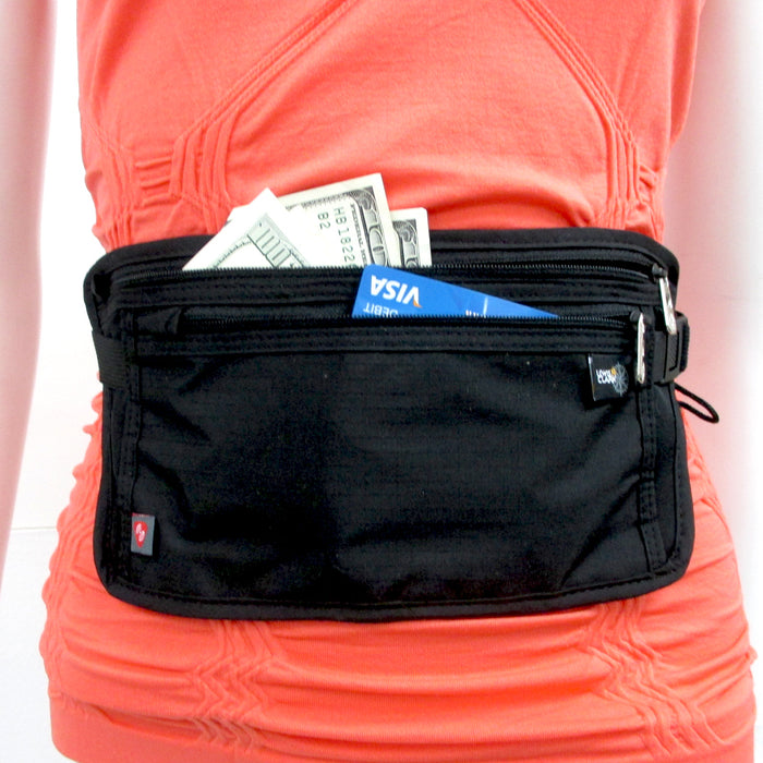 Lewis N Clark RFID Blocking Waist Stash Money Belt Passport Id Holder Travel