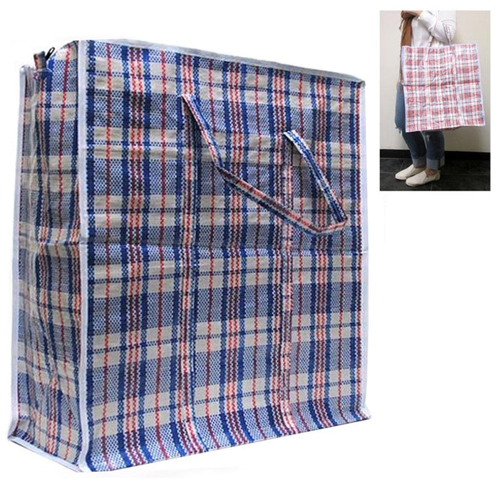 3 PC Tote Reusable Bags Large Laundry Zipper Bag Shopping Organizing Groceries