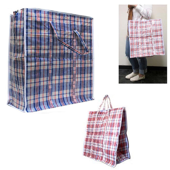 6 Pack Large Tote Storage Bag Reusable Shopping Groceries Organizing Zipper Bag