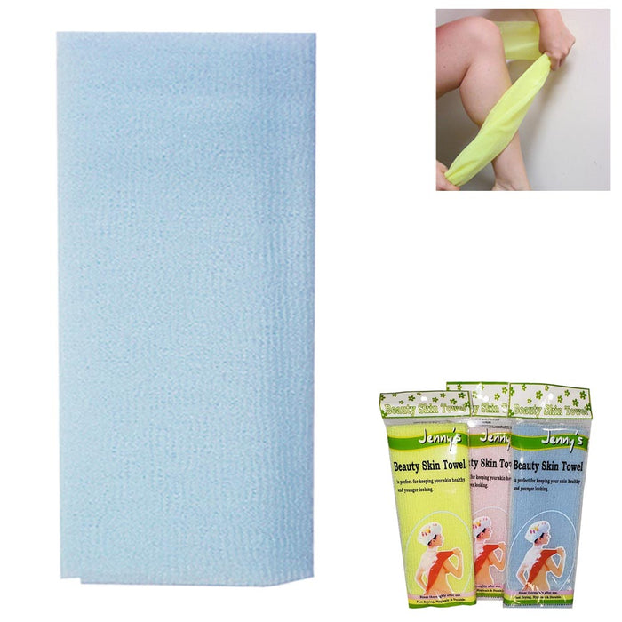 3 Pack Original Exfoliating Nylon Beauty Skin Cloth Shower Body Scrub Towel Wash