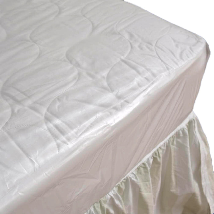 Twin Size Bed Mattress Cover Plastic White Waterproof Fitted Protector Mite Dust