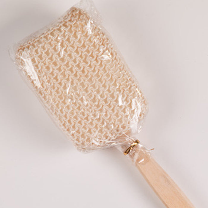 Natural Sisal Fiber Bath Body Brush Spa Shower Back Sponge Scrubber Long Handle