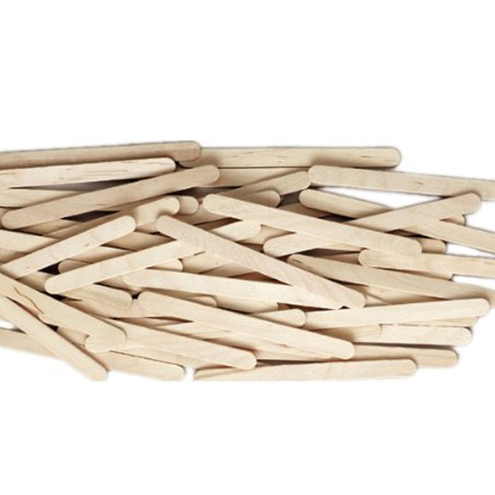 200 Pcs Natural Wood Popsicle Sticks Wooden Craft Wax Sticks 4-1/2 x 3/8 New !