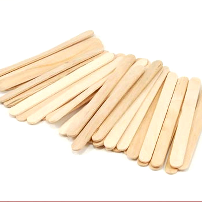 200 Pcs Natural Wood Popsicle Sticks Wooden Craft Wax Sticks 4-1/2 x 3/8 New !